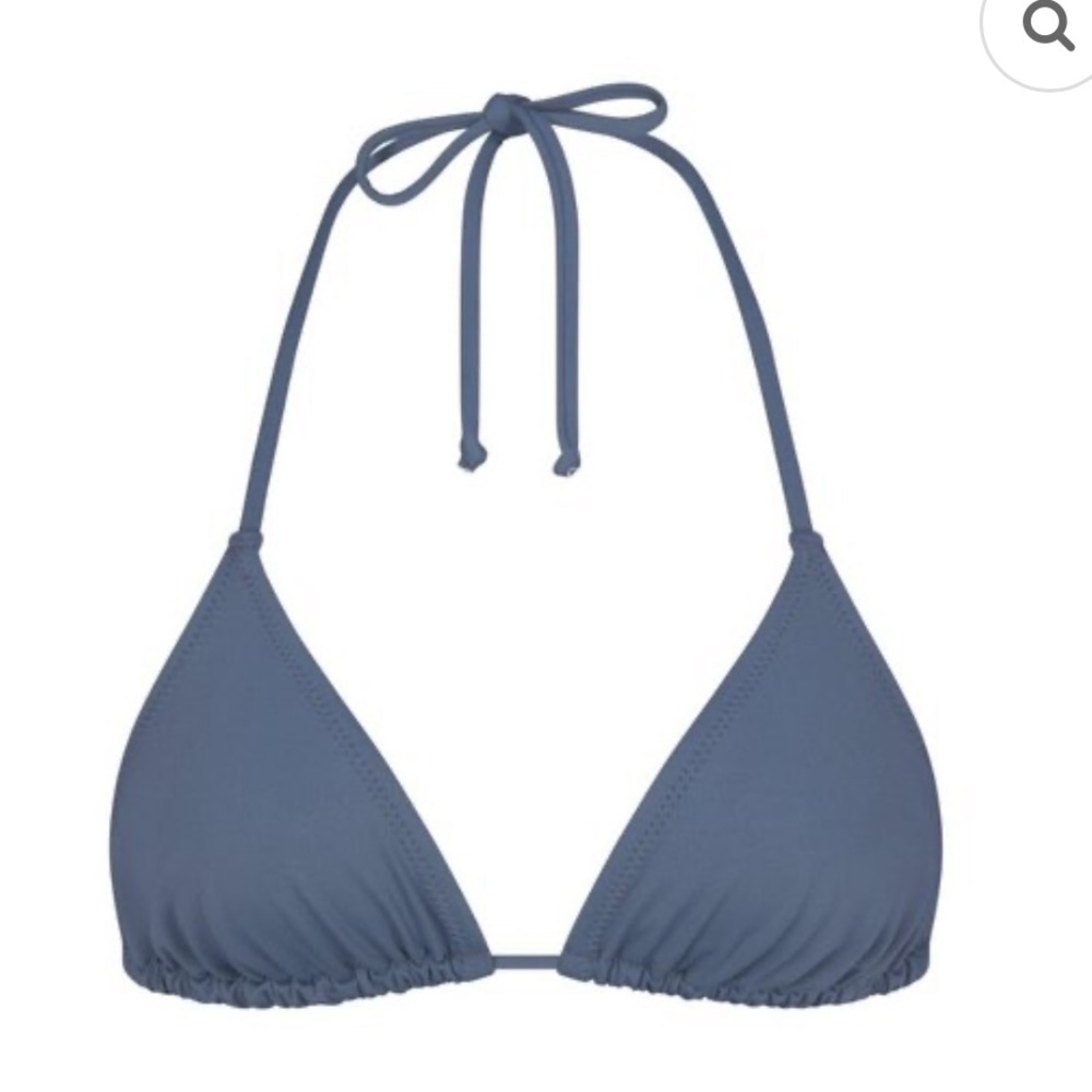 NWT—-SKIMS Triangle Swim Top Only —2x Denim Blue
